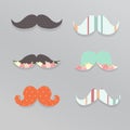 Cute mustaches. Vector