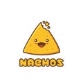Cute nachos. vector cartoon illustration