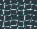 Cute navy background with elegant decoration with interlaced curved green and grey lines in the form of a grid. Adorable luxury