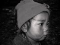 A Close up portrait of Nepal`s kid .