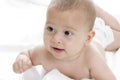 Cute newborn baby boy lying Royalty Free Stock Photo