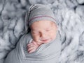 Cute newborn baby boy portrait Royalty Free Stock Photo