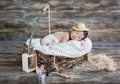 Cute newborn baby boy sleeping Royalty Free Stock Photo