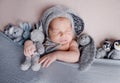 Cute newborn baby boy portrait Royalty Free Stock Photo