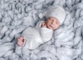 Cute newborn baby boy portrait Royalty Free Stock Photo