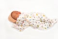 A cute newborn little baby girl sleeping. Use it for a child, pa Royalty Free Stock Photo