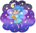 Cute night fairy girl