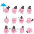 Cute Octopus emotional icons
