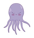 Cute octopuses animal isolated icon