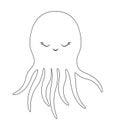 cute octopuses animal isolated icon