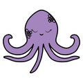 Cute octupus icon Royalty Free Stock Photo
