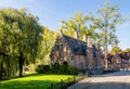 The cute old traditional brick house in Brugge Royalty Free Stock Photo