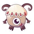 Cute one eye monster icon, cartoon style Royalty Free Stock Photo