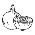 Cute onion isolated icon Royalty Free Stock Photo