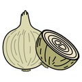Cute onion isolated icon Royalty Free Stock Photo