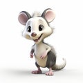 Cute Mouse In Limbo - 3d Rendered Cartoon Illustration Royalty Free Stock Photo