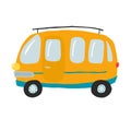 Cute orage bus, vector illustration Royalty Free Stock Photo