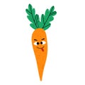 Cute orange crazy carrot