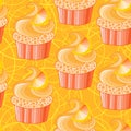 Cute orange cupcake