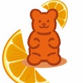 orange gummy bear illustration