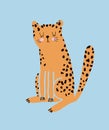Lovely Dreamy Cheetah. Funny Wild Cat.