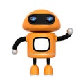 Cute orange robot Royalty Free Stock Photo