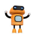 Cute orange robot Royalty Free Stock Photo