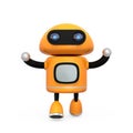 Cute orange robot Royalty Free Stock Photo