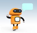 Cute orange robot
