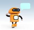 Cute orange robot Royalty Free Stock Photo