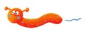 Cute orange worm