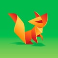 Cute Origami Fox Royalty Free Stock Photo