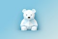 cute origami ice bear AI generated