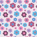 Cute ornamental pattern with flowers and patterns