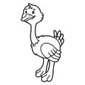 Cute ostrich . Royalty Free Stock Photo