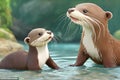 cute otter as the main character