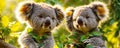 Cute outdoor koala adorable eucalyptus australia animal leaf nature mammal small