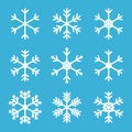 Cute outlined snowflakes for winter and christmas design