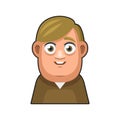 Cute overweight Boy Avatar Character. Young Man Cartoon Style Userpic Icon Royalty Free Stock Photo