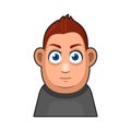 Cute overweight Boy Avatar Character. Young Man Cartoon Style Userpic Icon Royalty Free Stock Photo