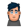 Cute overweight Boy Avatar Character. Young Man Cartoon Style Userpic Icon Royalty Free Stock Photo