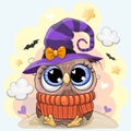 Cute Owl in a halloween hat