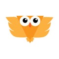 Cute face owl illustration and vector