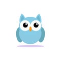 Cute face owl illustration and vector