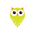 Owl face for the location icon logo