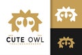 Cute Owl Logo Design Vector Illustration Template Royalty Free Stock Photo