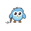 Cute owl mascot character