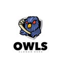 Cute owl mascot logo Royalty Free Stock Photo