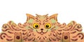 Cute owl ornament style illustration detail night bird artistic style drawing