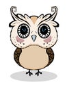Cute Owl Vector. Royalty Free Stock Photo
